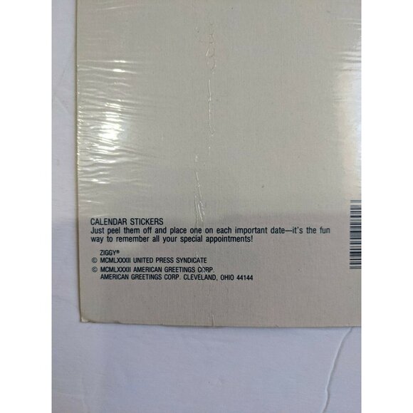 American Greetings Vintage 1982 Ziggy Calendar Stickers 3 Sheets 45 Total NOS - Picture 5 of 6